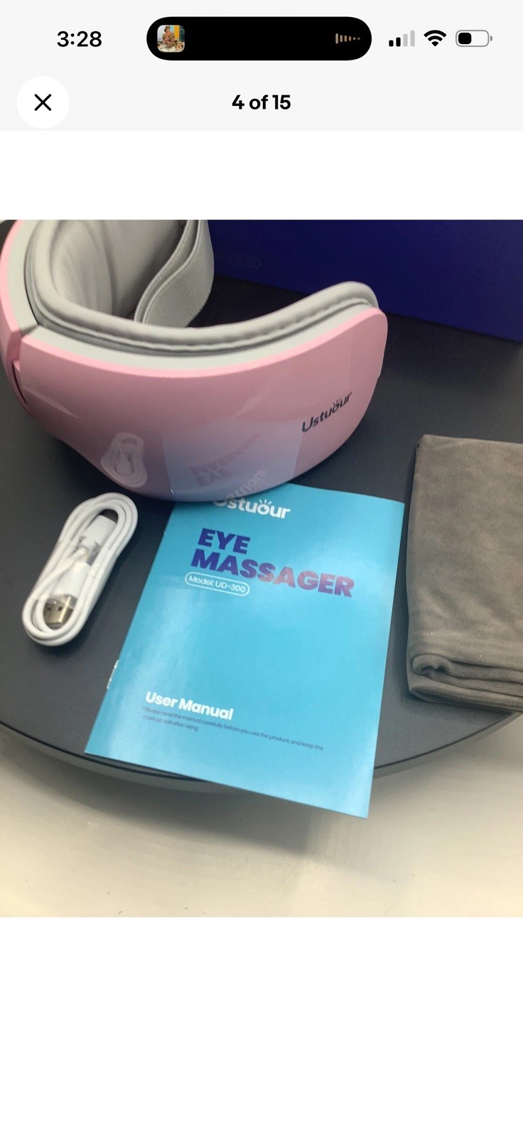 ustuour eye massager Pink model md-300