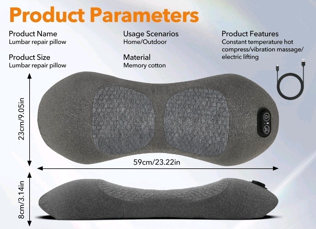 Triple Fusion Back Massager with Heat – Sciatica Relief, Spine Decompression