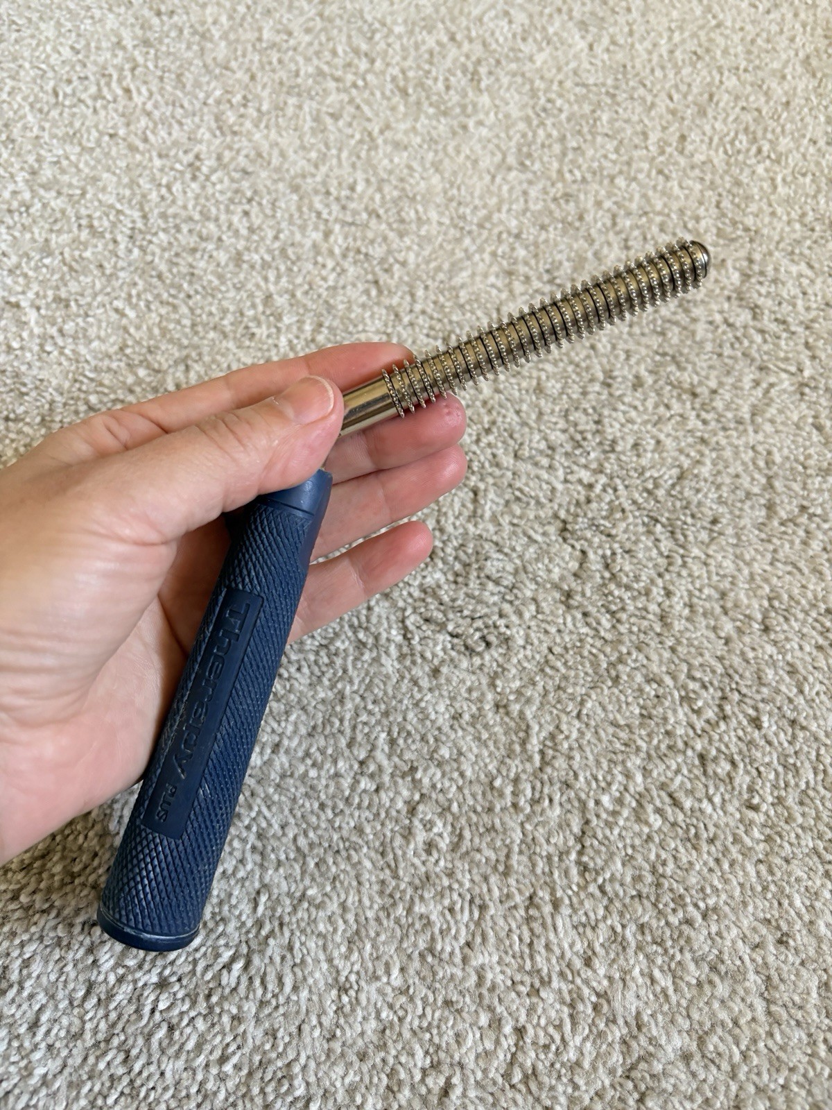 Therapy Plus Body Massage Roller Stick Handheld Blue Silver Arm Back Leg
