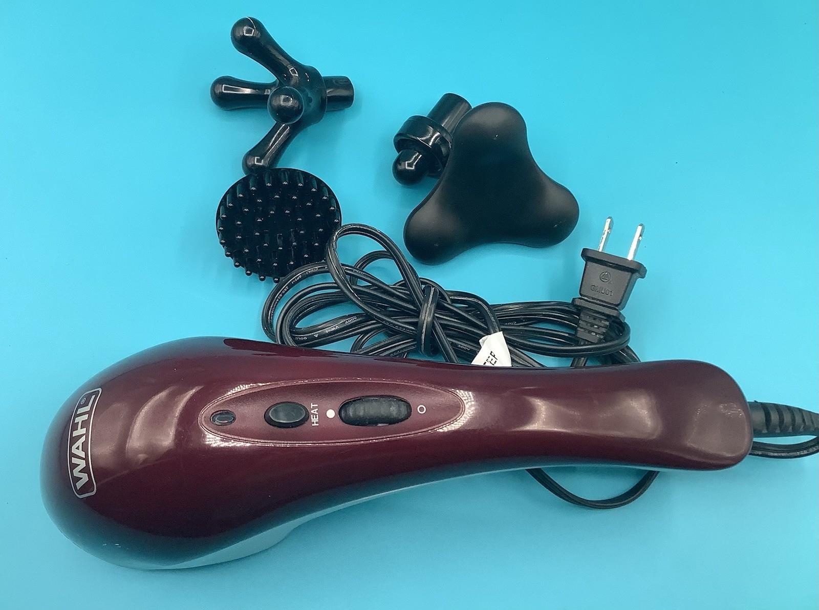 Wahl Pro All Body Massager Model 4295A 4 Attachments Variable Speed & Heat