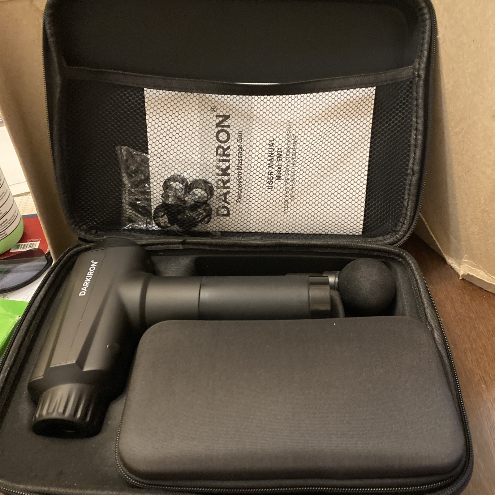 Darkiron EM31 Deep Tissue Massage Gun With 15 Attachmts *Missing The Power Cord