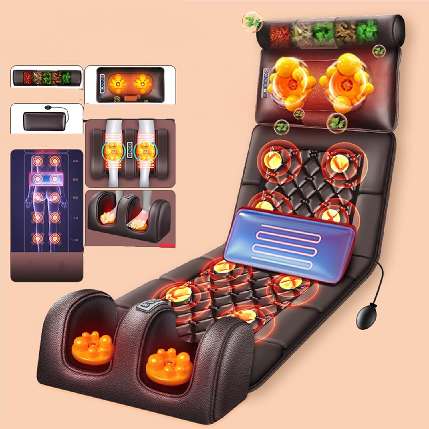 Electric Body Massage Mat Electric Vibrating Massage Mattress with Heating Pad