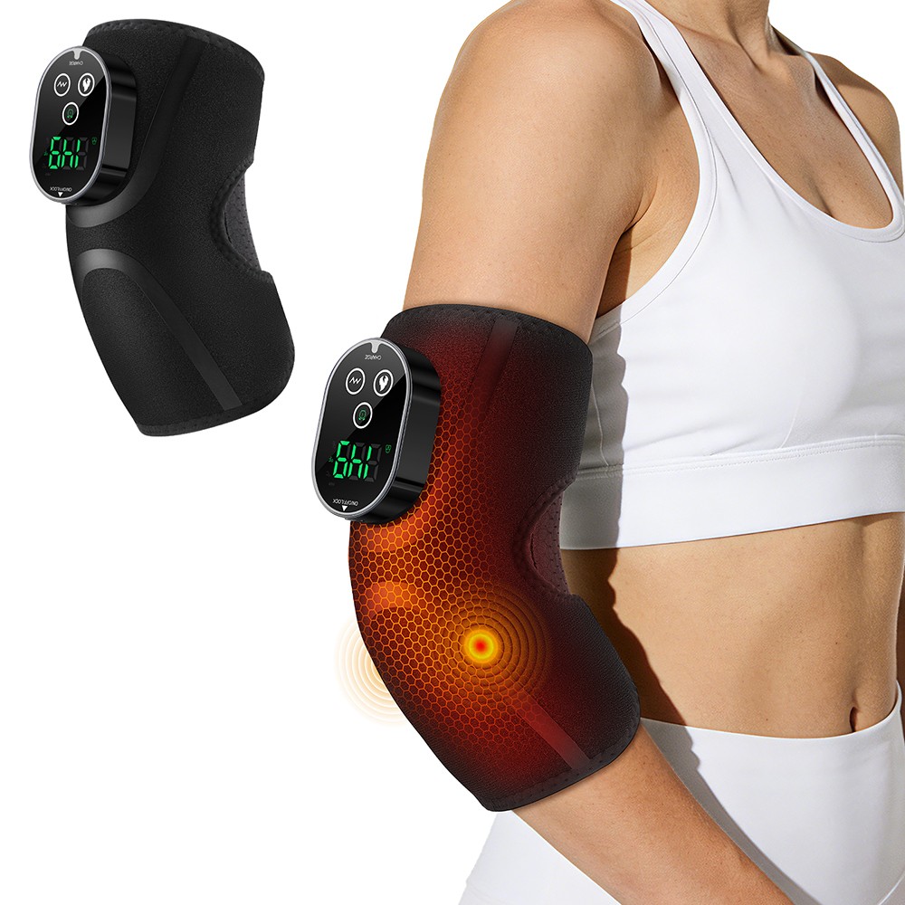 Electric Elbow Massager Brace Wrap Joint Pain Relief Heating Vibration Therapy
