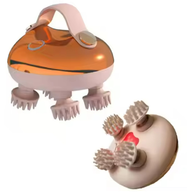 Electric scalp massager for hair growth, Ergonomic handle/Rechargeable, Pink.