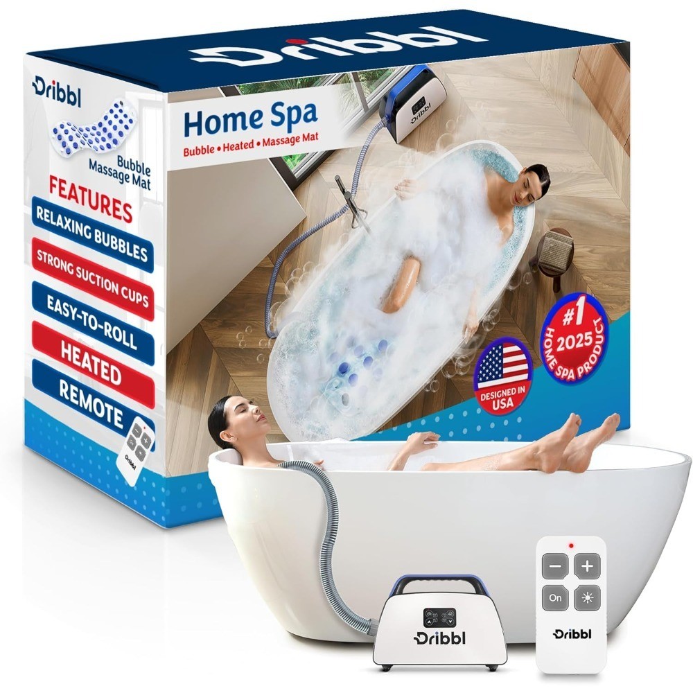 Electric Bubble Massage Bathtub Mat, Non-Slip Waterproof Bath Mat with Air Pump
