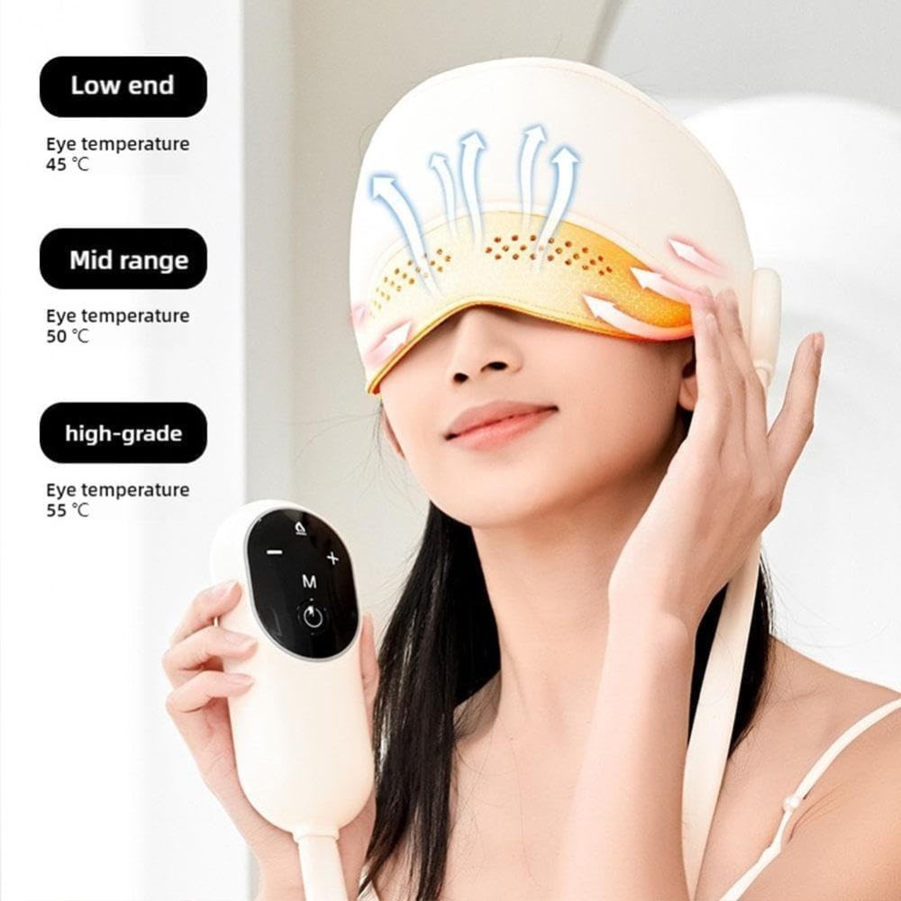 Electric Head Eye Massager 6 Airbag Heating Headache Massager Scalp Stress Relax