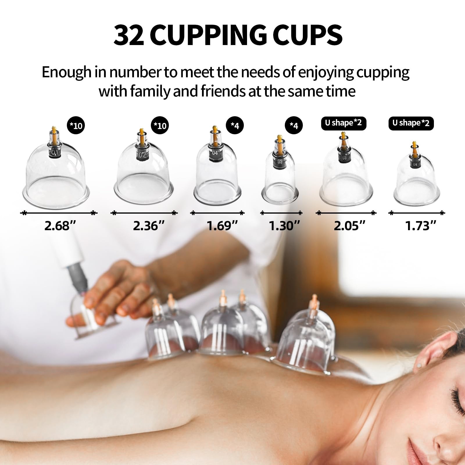 Professional Cupping Therapy Kit – 32 Magnetic Cups, Vacuum Set for Muscle Pain