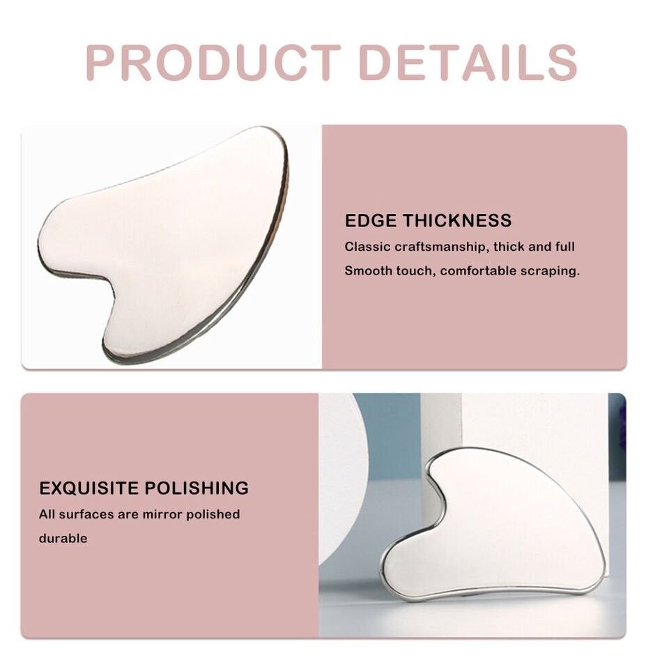 4Pcs Stainless Steel Gua Sha Facial Tools Metal Massage Face Sculpting Tool Body