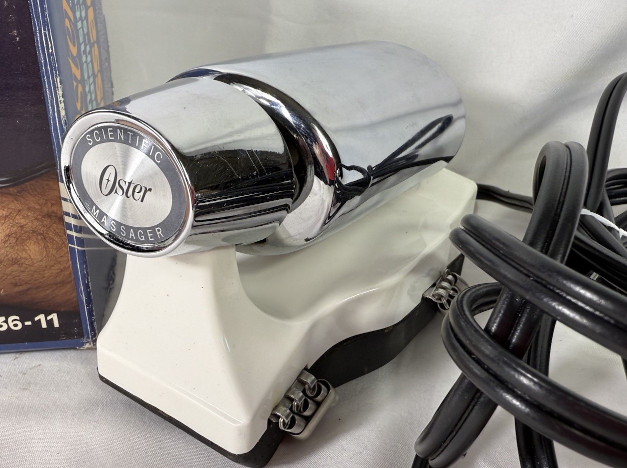 VINTAGE Oster Swedish Style Massager 2-Intensity 136-11 w/ Box + Manual – Works