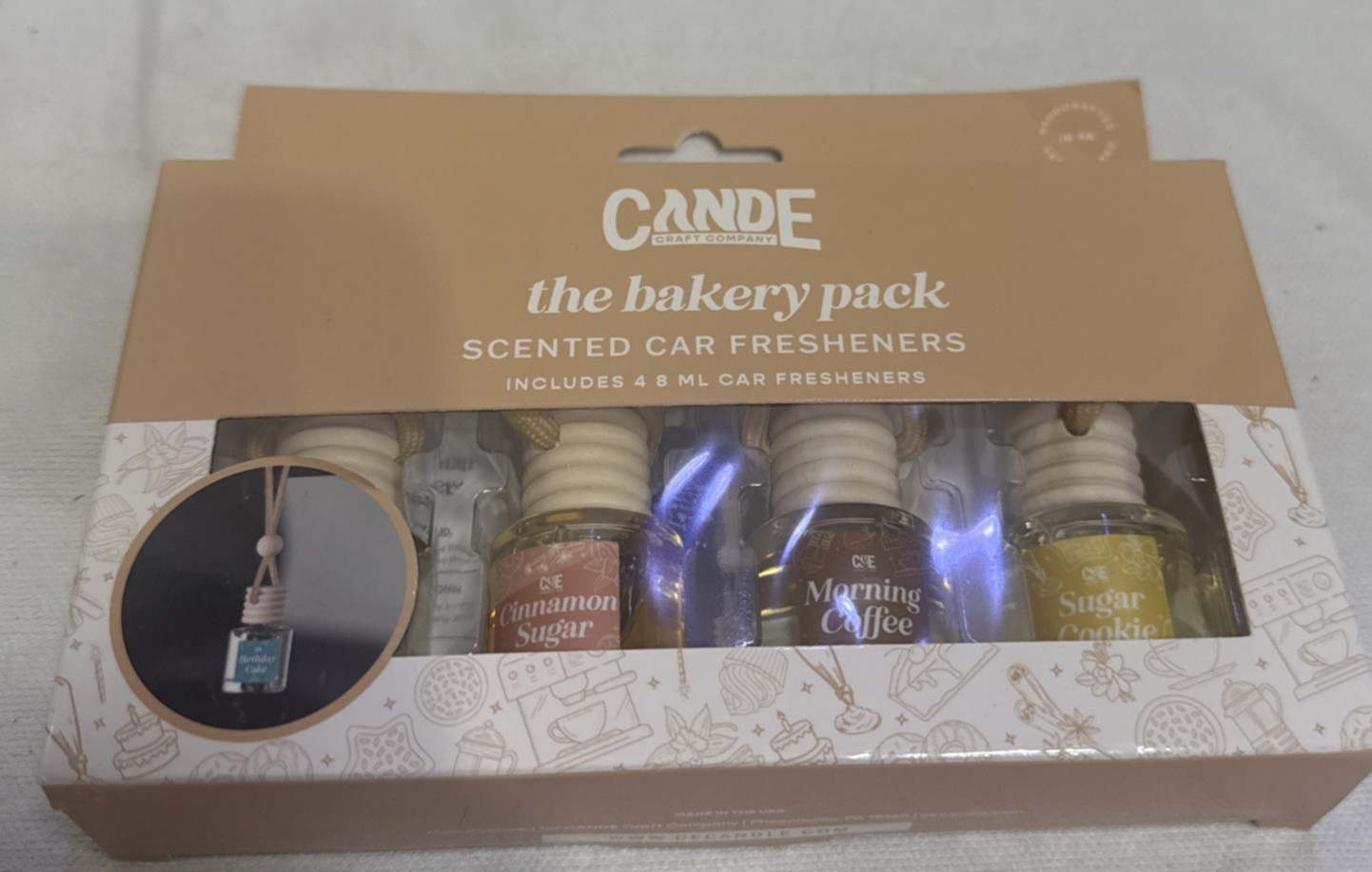 CANDE CRAFT COMPANY SCENTED CAR FRESHENER BAKERY PACK
