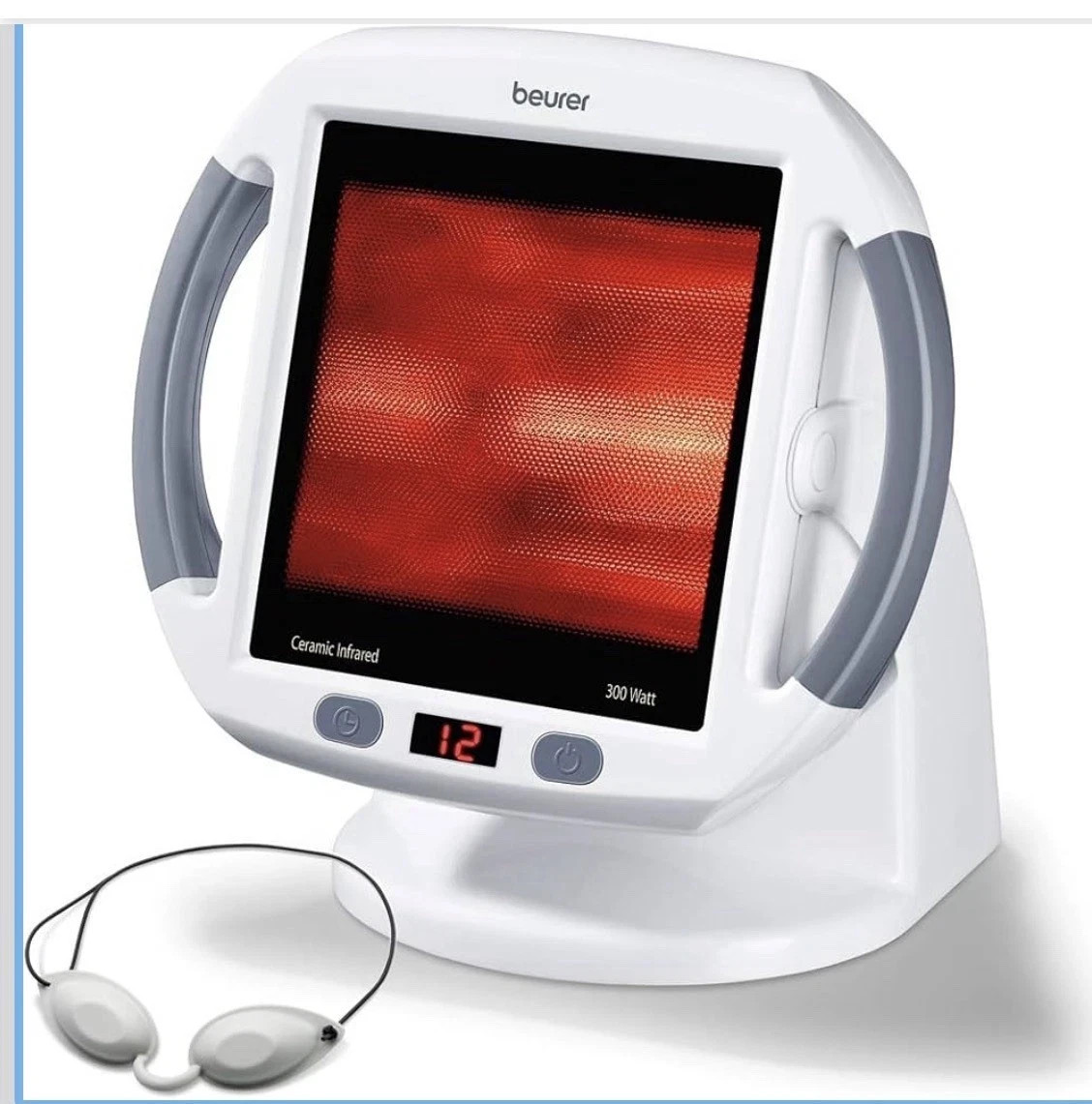 Beurer IL50 300W InfraRed Radiator Heat Lamp With Timer IL51 goggles