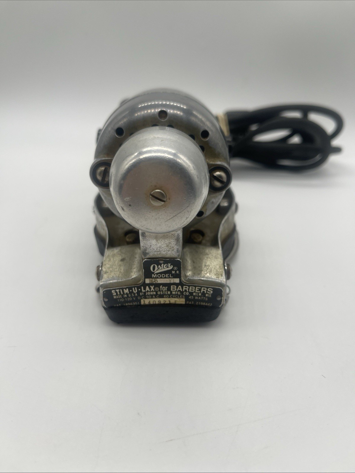 Vtg Oster Scientific M3 Stim-U-Lax Barber Shop Hand Held Massager 120V Electric