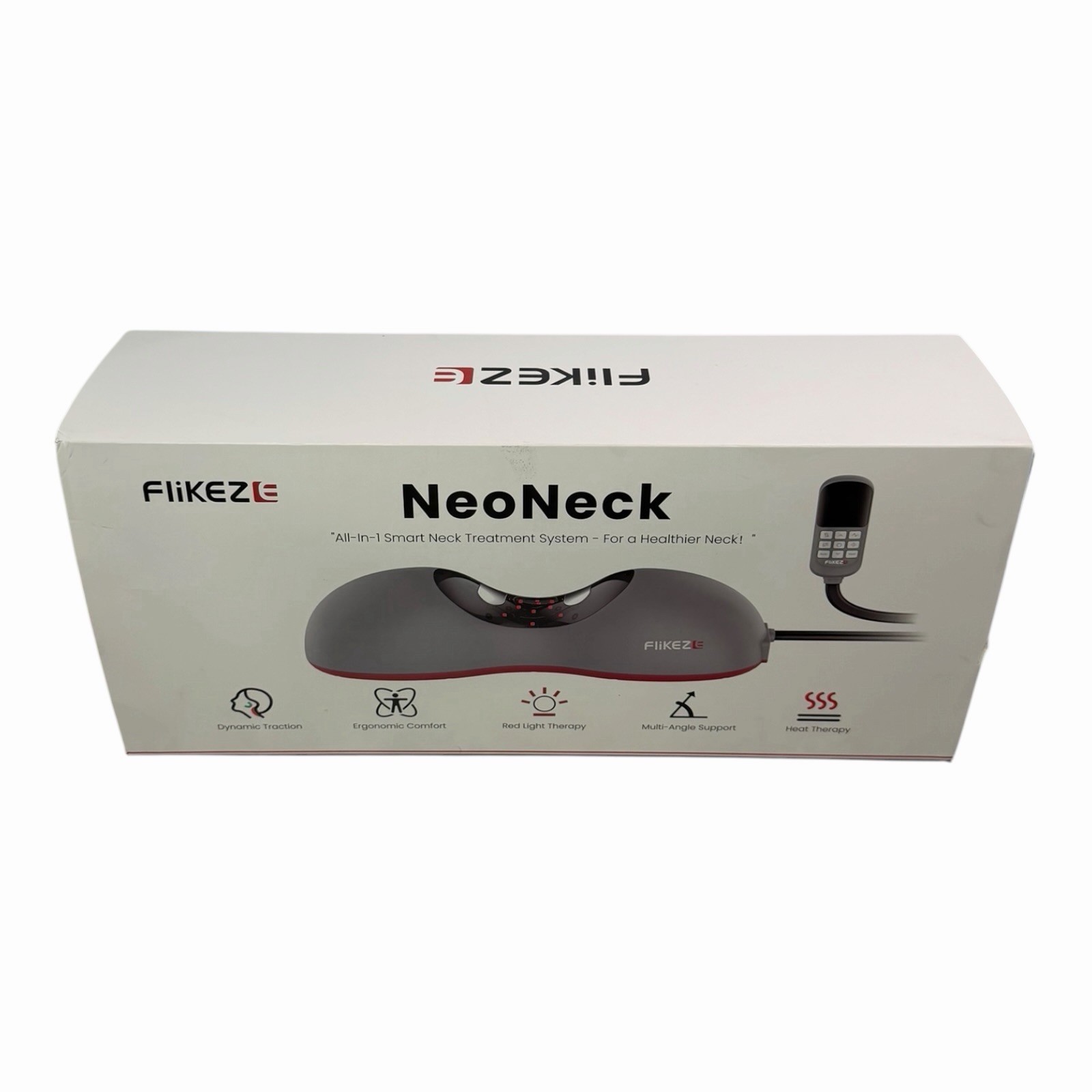 FliKEZE NeoNeck Smart Neck Massager Red Light EMS Heat Traction Cervical Device