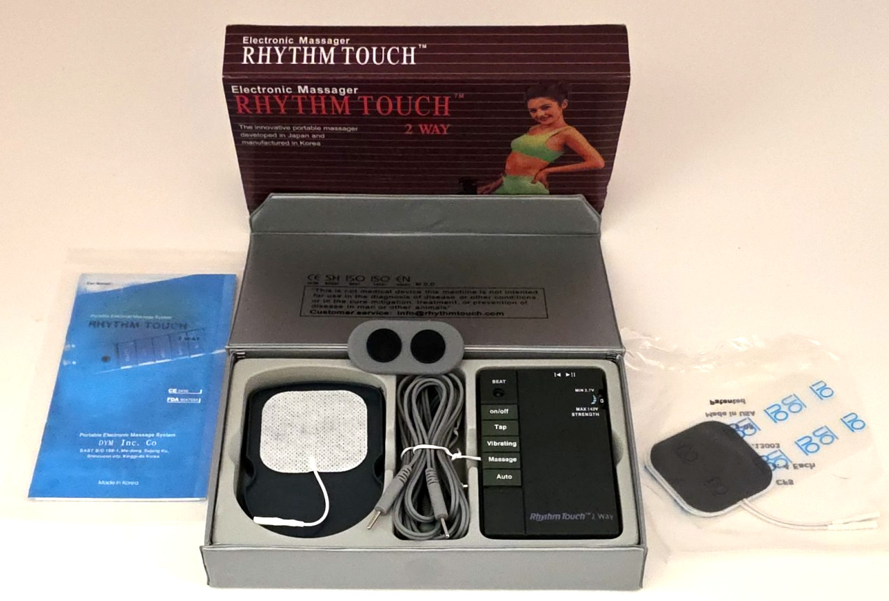 Rhythm Touch Electronic Massager ACCU-Pen ACCU-Roller Leather Case