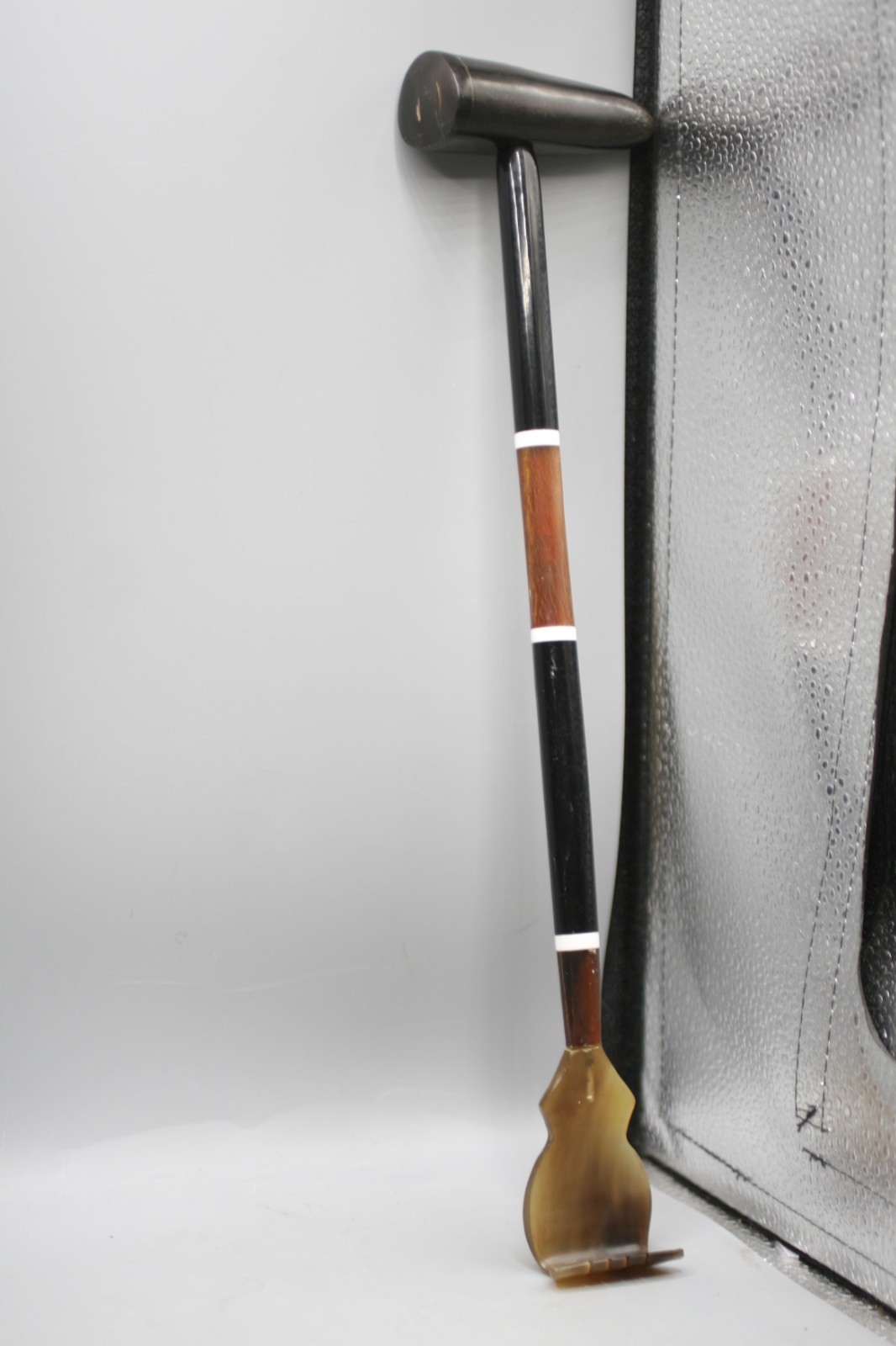 Luxury Buffalo Horn Back Scracther Long Handle Horn Handle 14″ B1