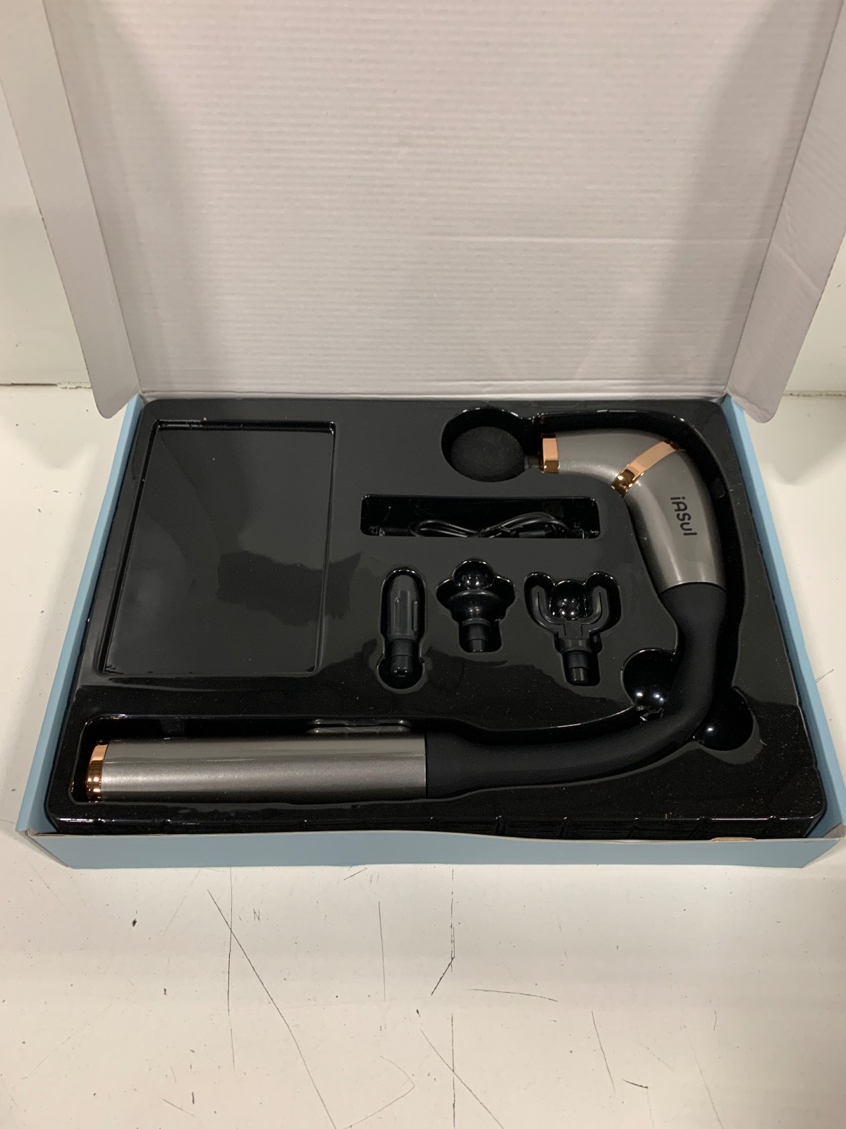 Handheld Fascial Deep Tissue Gun Massager w/ 4Pro Level Heads