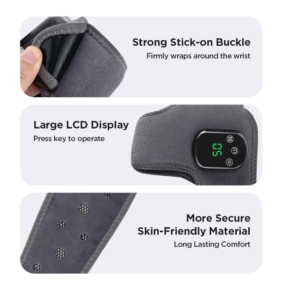 Electric Foot Ankle Massage Heated Foot Compress Vibration Relaxation Brace Belt