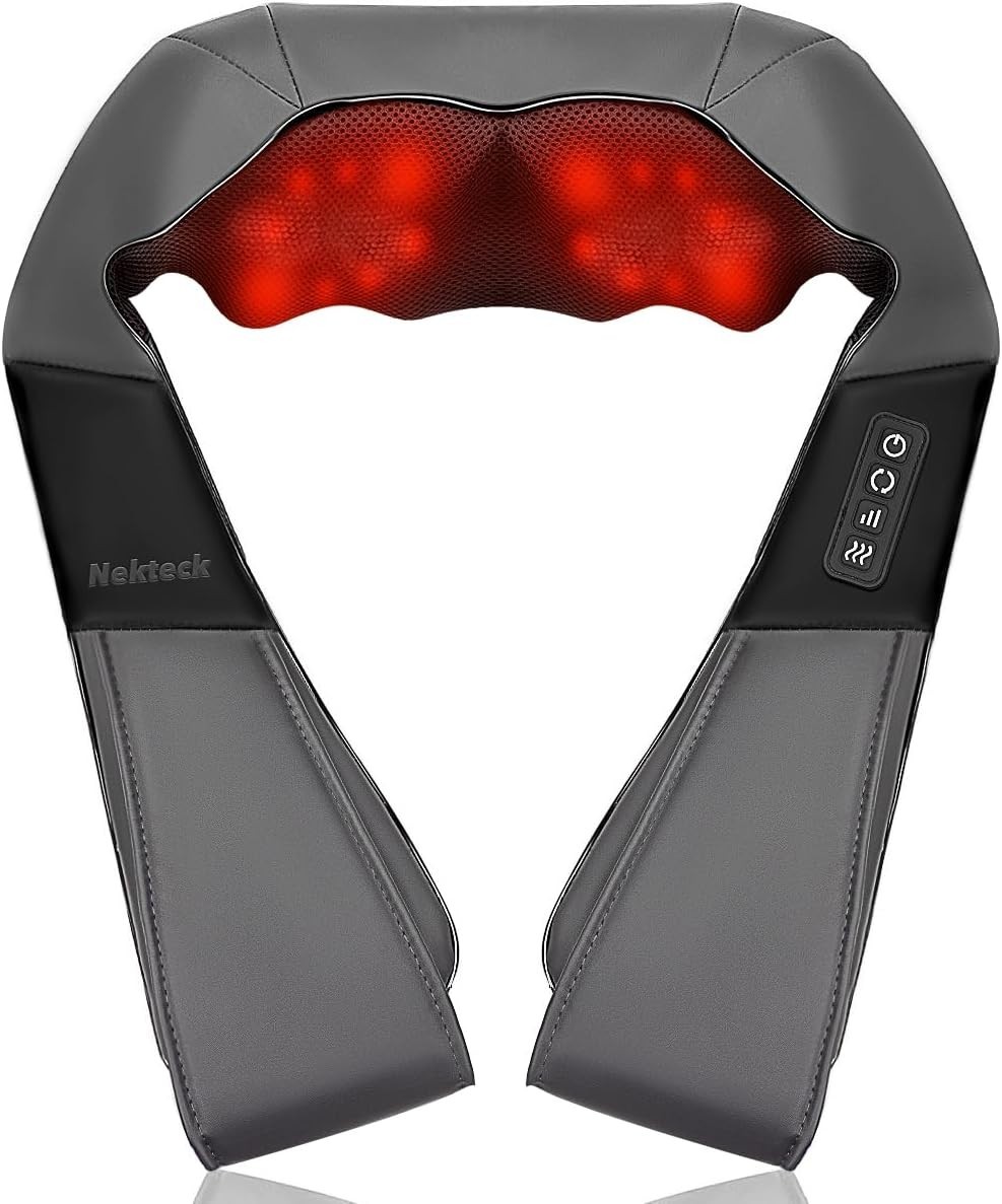 Shiatsu Neck Massager W/ Heat Pain Relief Deep Tissue Valentines Day Gifts Him