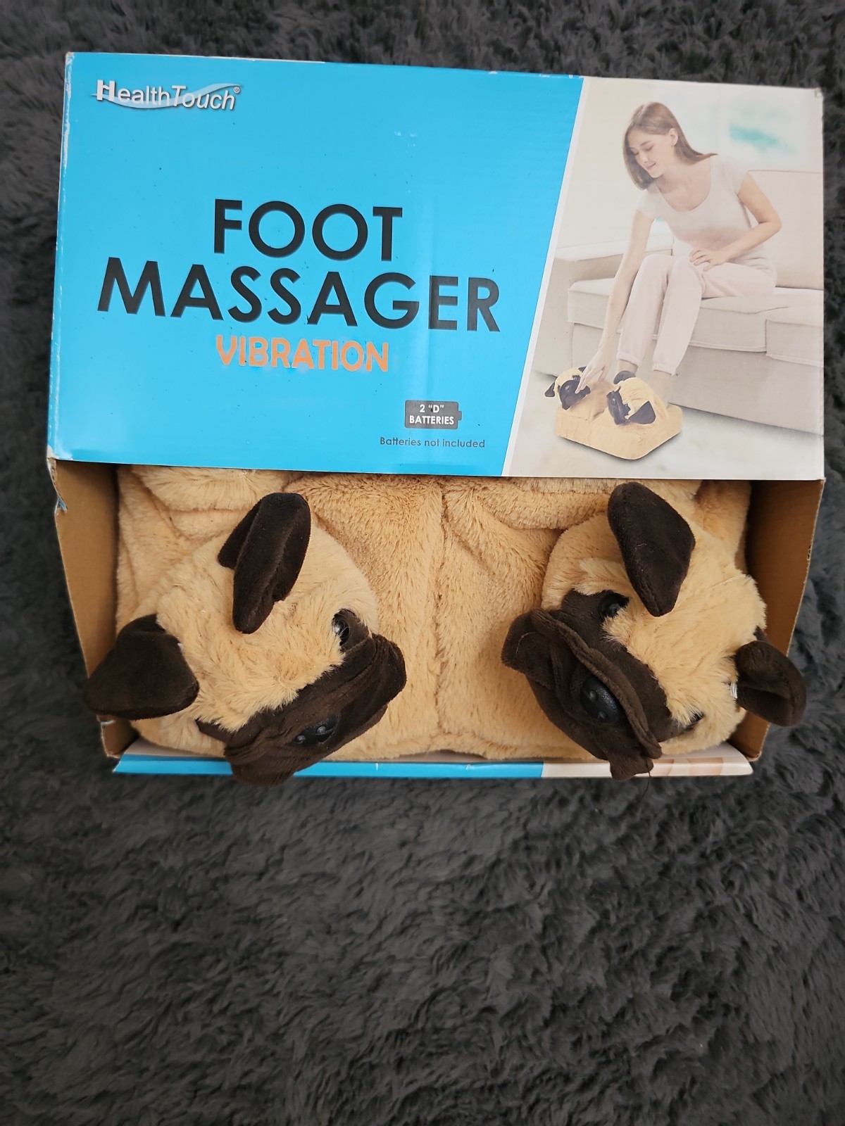 HealthTouch Vibration Foot Massager – Pugs – Brand New