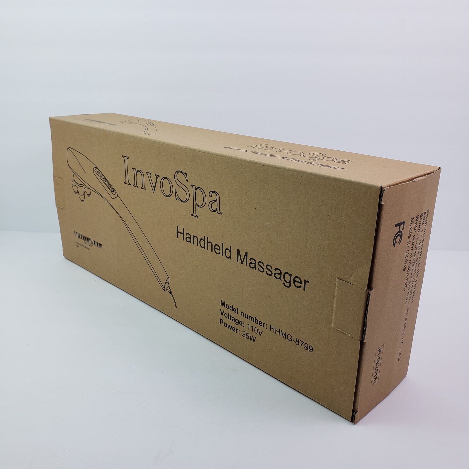 InvoSpa Home Black 110V 25W Handheld Massager Wand HHMG-8799