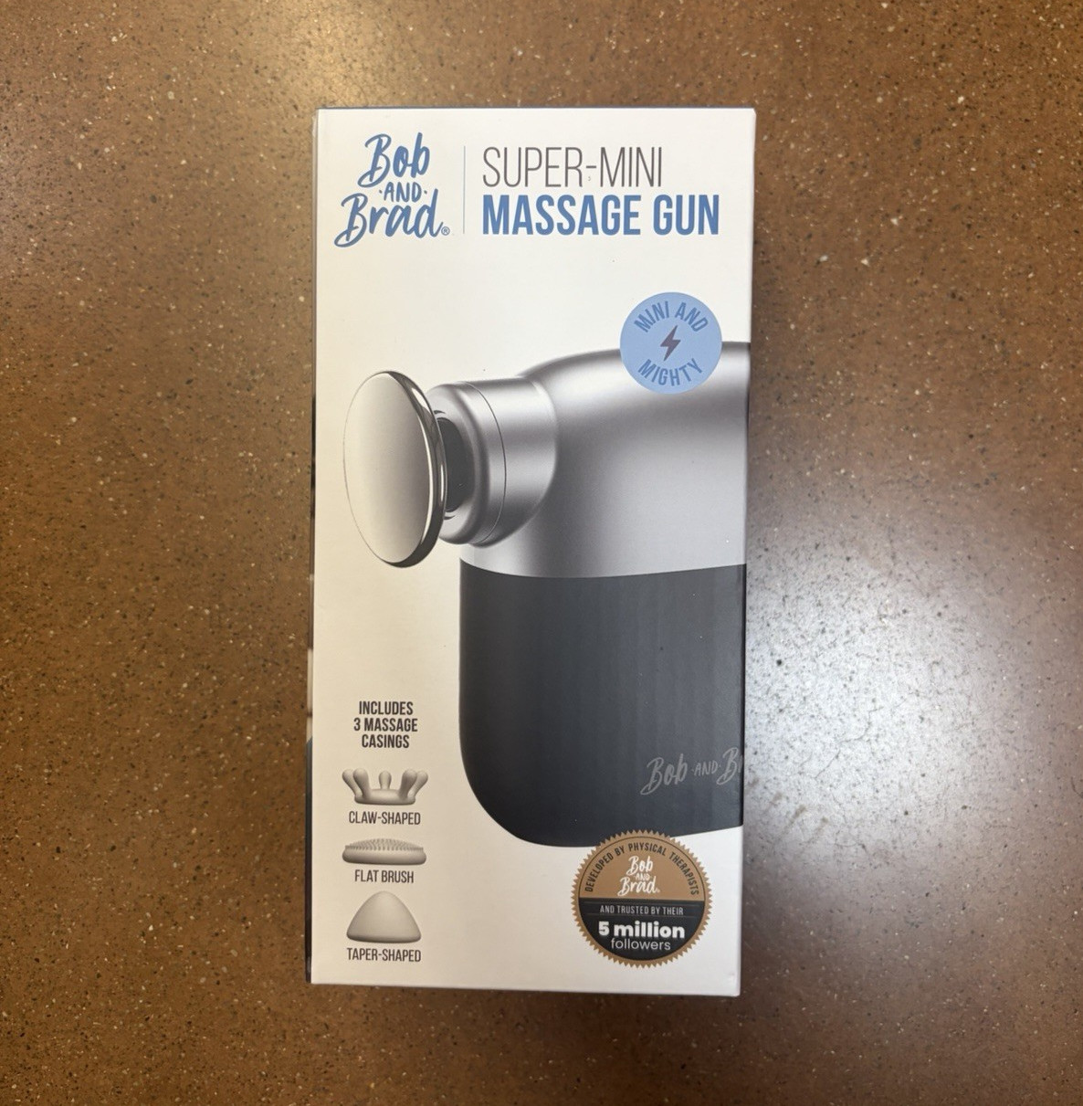 Bob and Brad Super-Mini Percussion Massage Gun Cordless Multispeed 3 Heads
