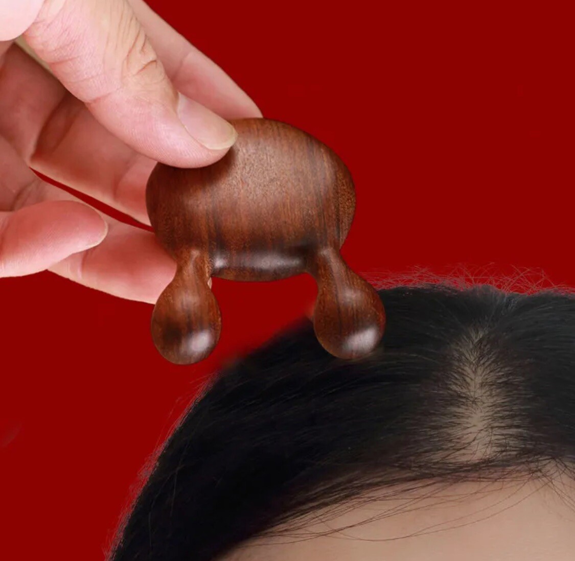 2PC Sandalwood Nose Shaper Facial Hair Skin Massage Lifter Wood Therapy Massager