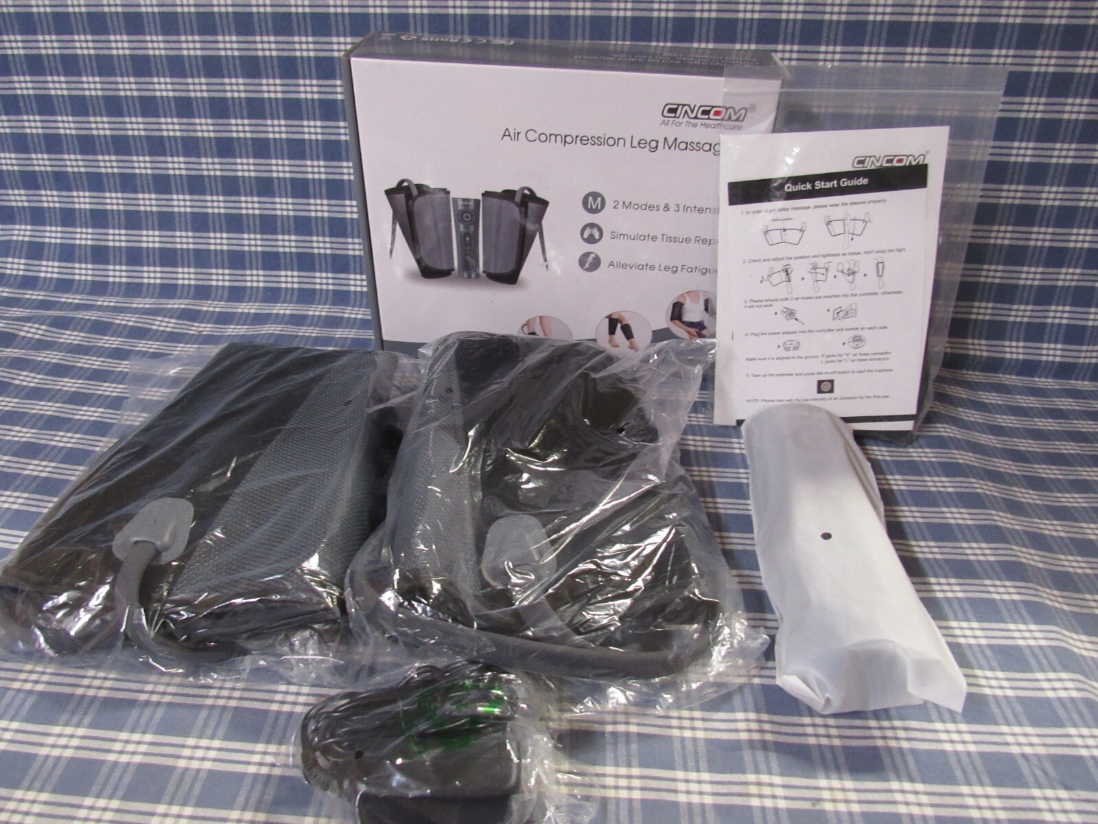 Cincom CM-010A Air Compression Leg Massager (New Open Box) FAST FREE SHIPPING.