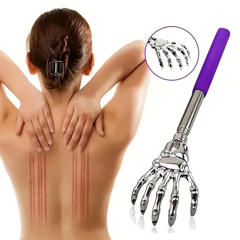 Stainless Steel Extendable Back Scratcher Massage Itch Relief Tool