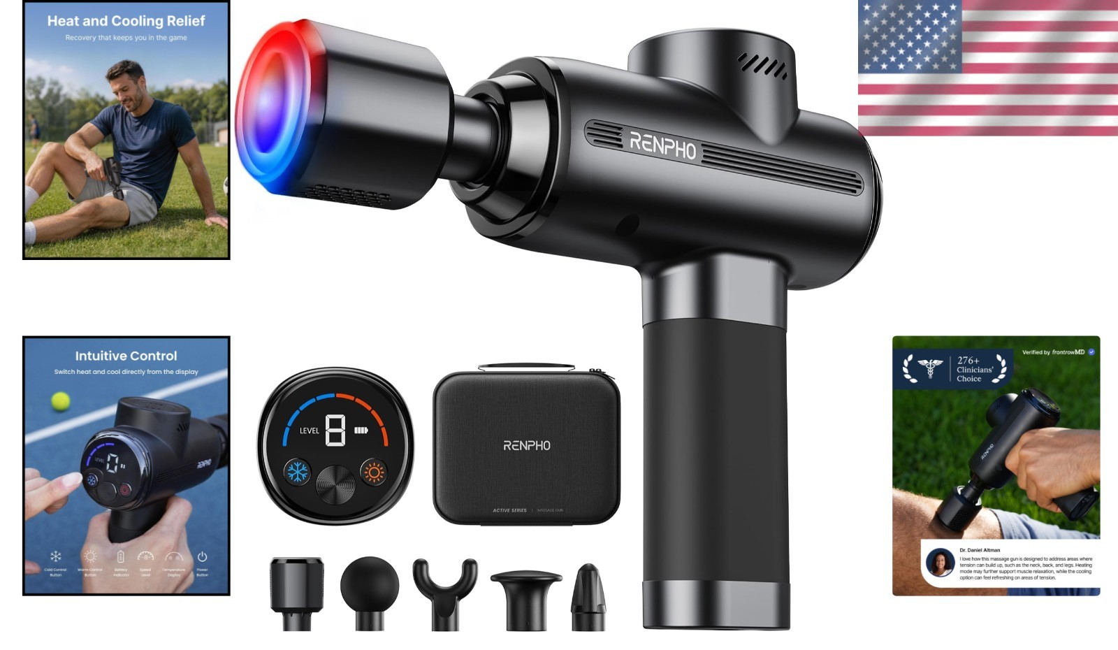 Rechargeable Massage Gun Deep Tissue Relief for Athletes and Active Users