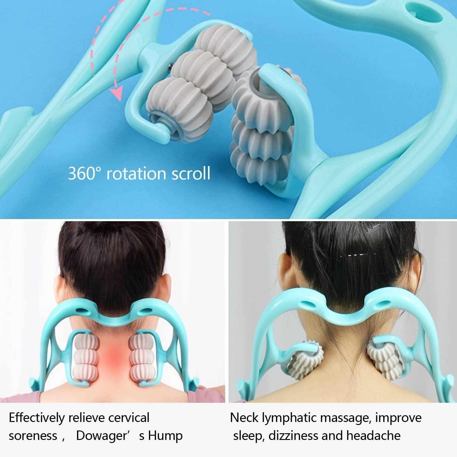 Trigger Point Roller Massager Tool for Pain Relief – Blue – Multi-Purpose