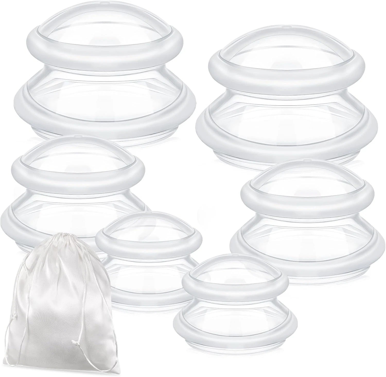 6PCS Cupping Therapy Set Silicone Cupping Therapy for Joint/Muscle Pain 3 Sizes