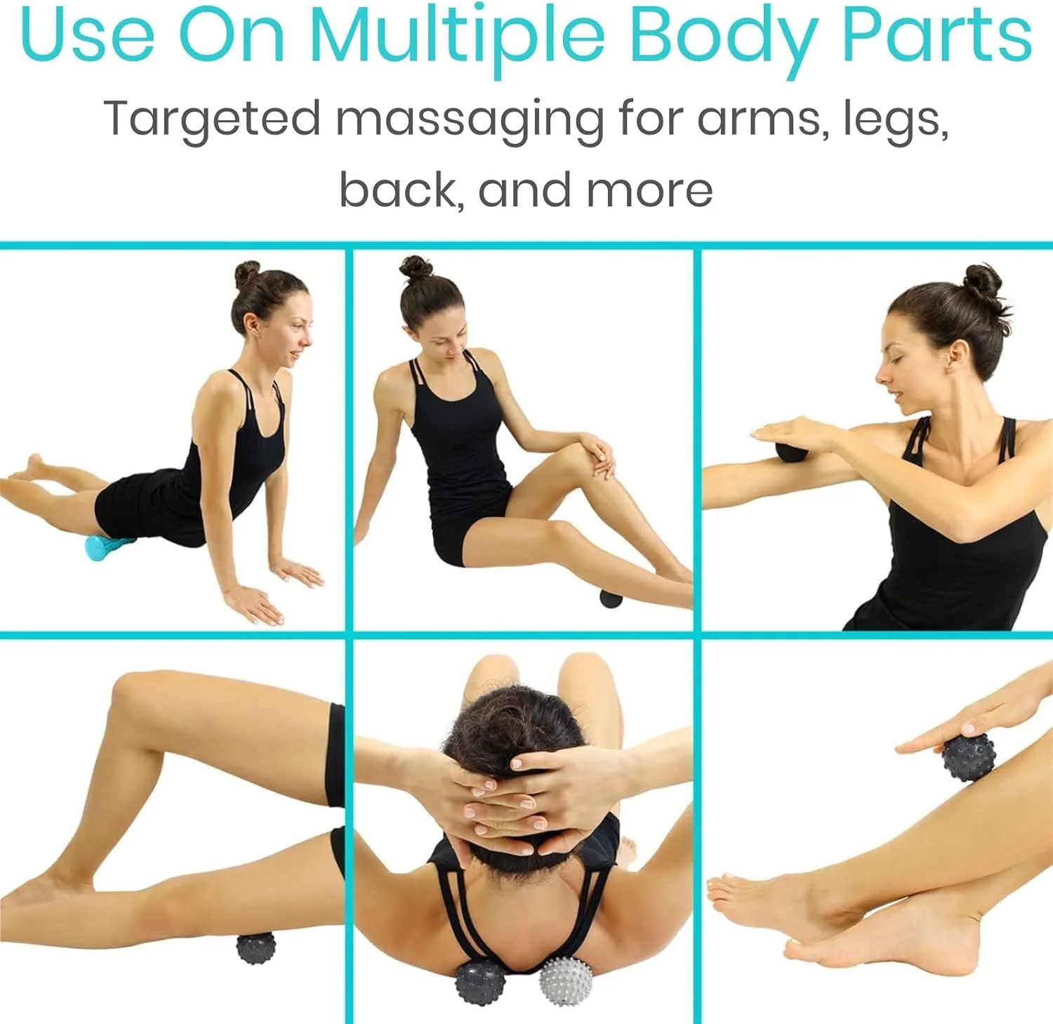 Vive Massage Ball Set (4 Piece) – Plantar Fasciitis Relief Foot Pain Hot Cold Th