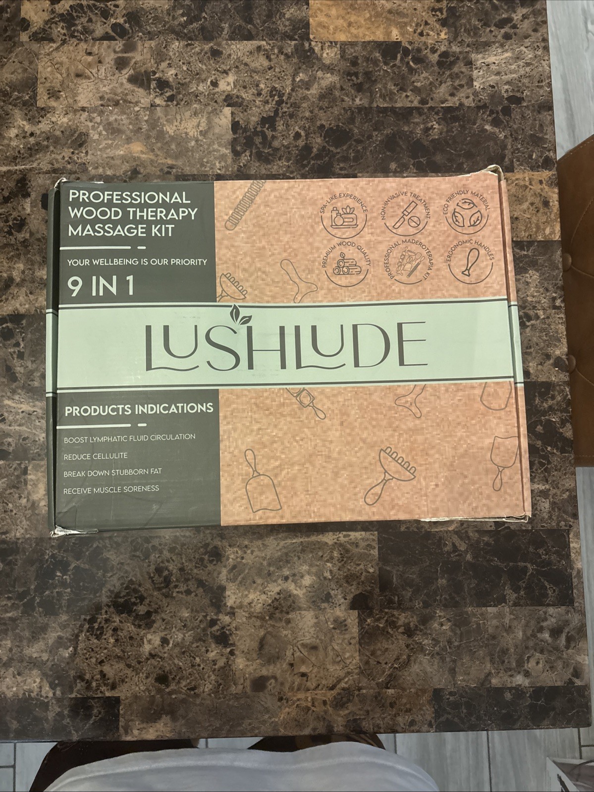 Lushlude Professional Wood Therapy Massage Kit 9-in-1
