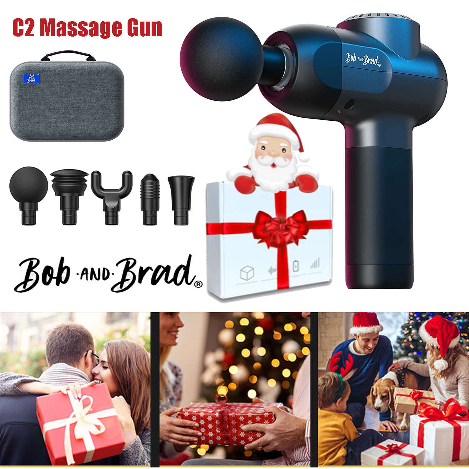 Bob And Brad C2 Massage Gun Deep Tissue Percussion Vibrating Massager PainRelief