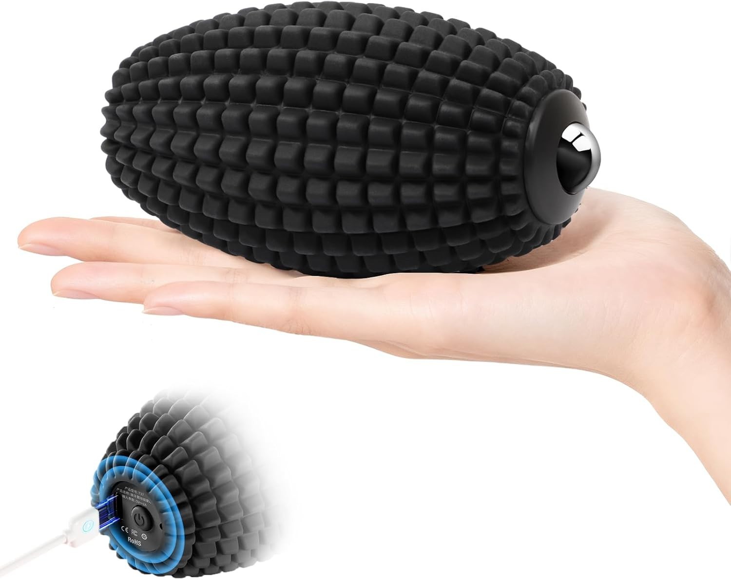 Silicone Vibrating Massage Ball 3 Speed Myofascial Roller Trigger Point Massage