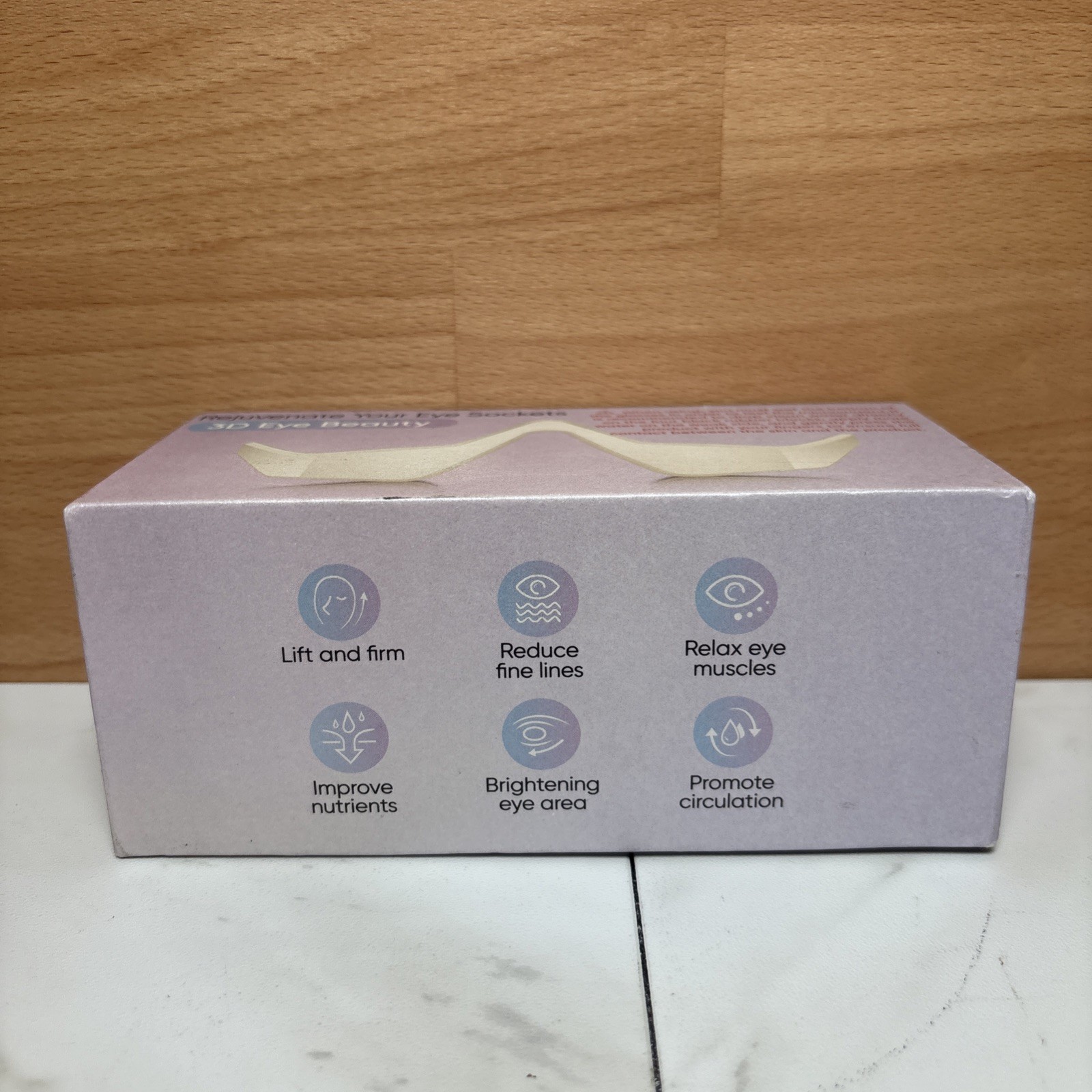 3D Eye Beauty White Eye Fatigue Relax Compress Skin Care Red Light Therapy W/Box