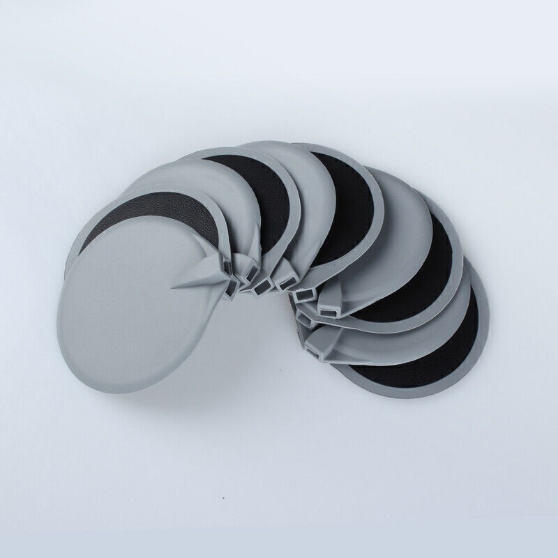 10 Pieces 9.5cm Rubber Round Replace Electrode Pads For Microcurrent Machine