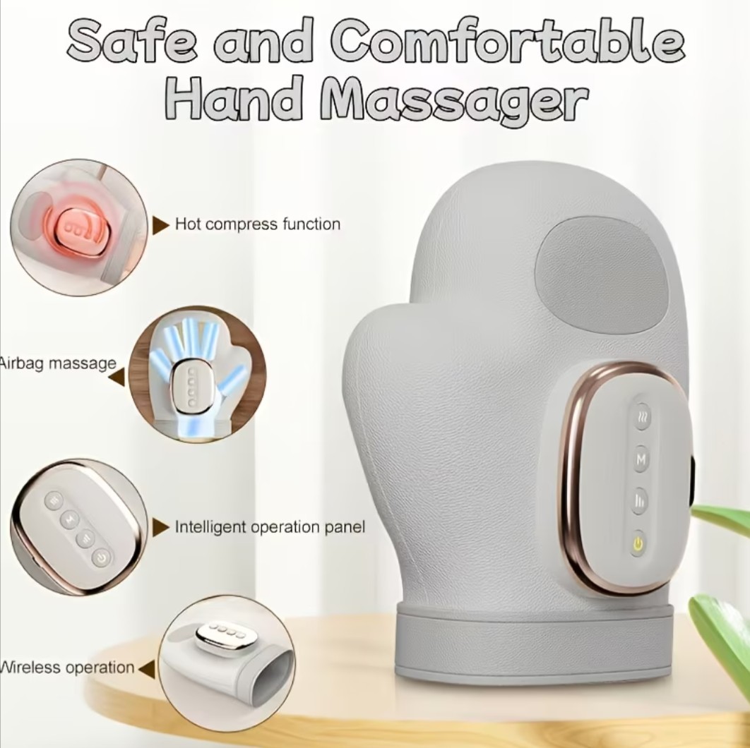 HAND MASSAGER PORTABLE SMART HEATED AIR PRESSURE HAND MASSAGER