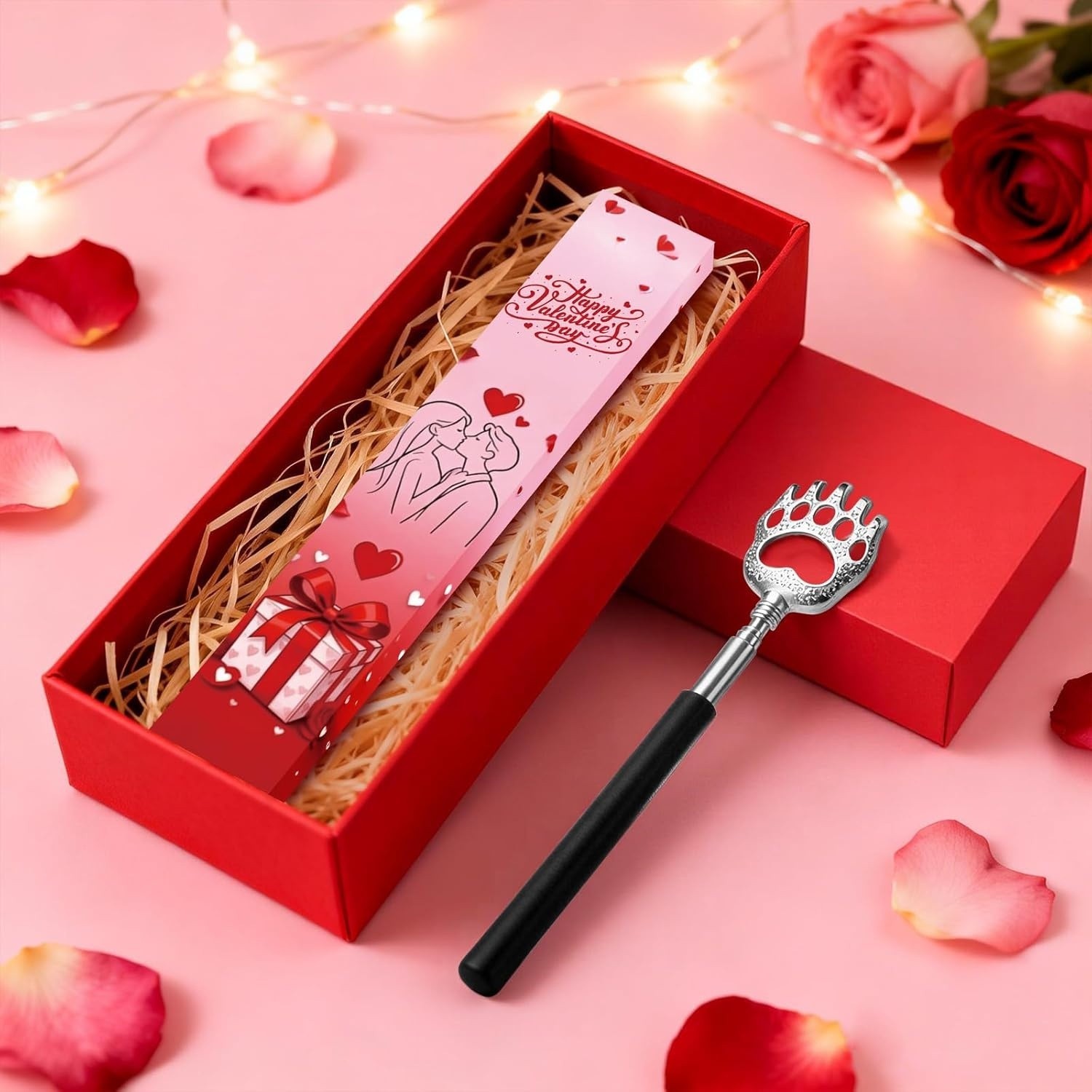 WOVTE Extendable Back Scratcher Valentine Gift for Him Her Family