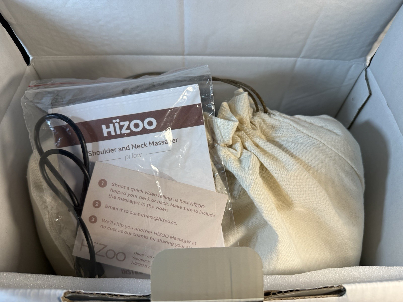 HiZoo Pillow Type Neck & Shoulder Massager – NEW In Open Box