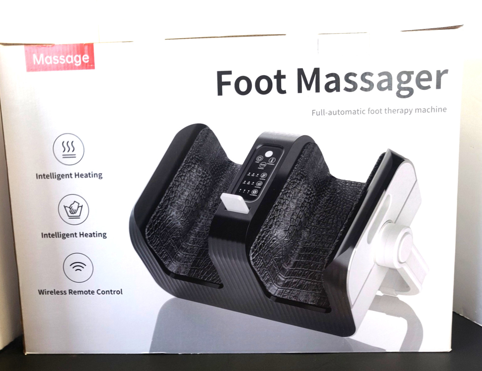Large Foot Massager / Arm Massager Heating Wireless remote Tilts Portable