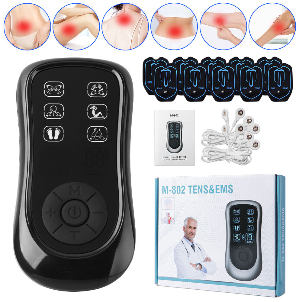 6 Modes Tens Unit Muscle Stimulator Machine Pulse Massager Therapy Pain Relief