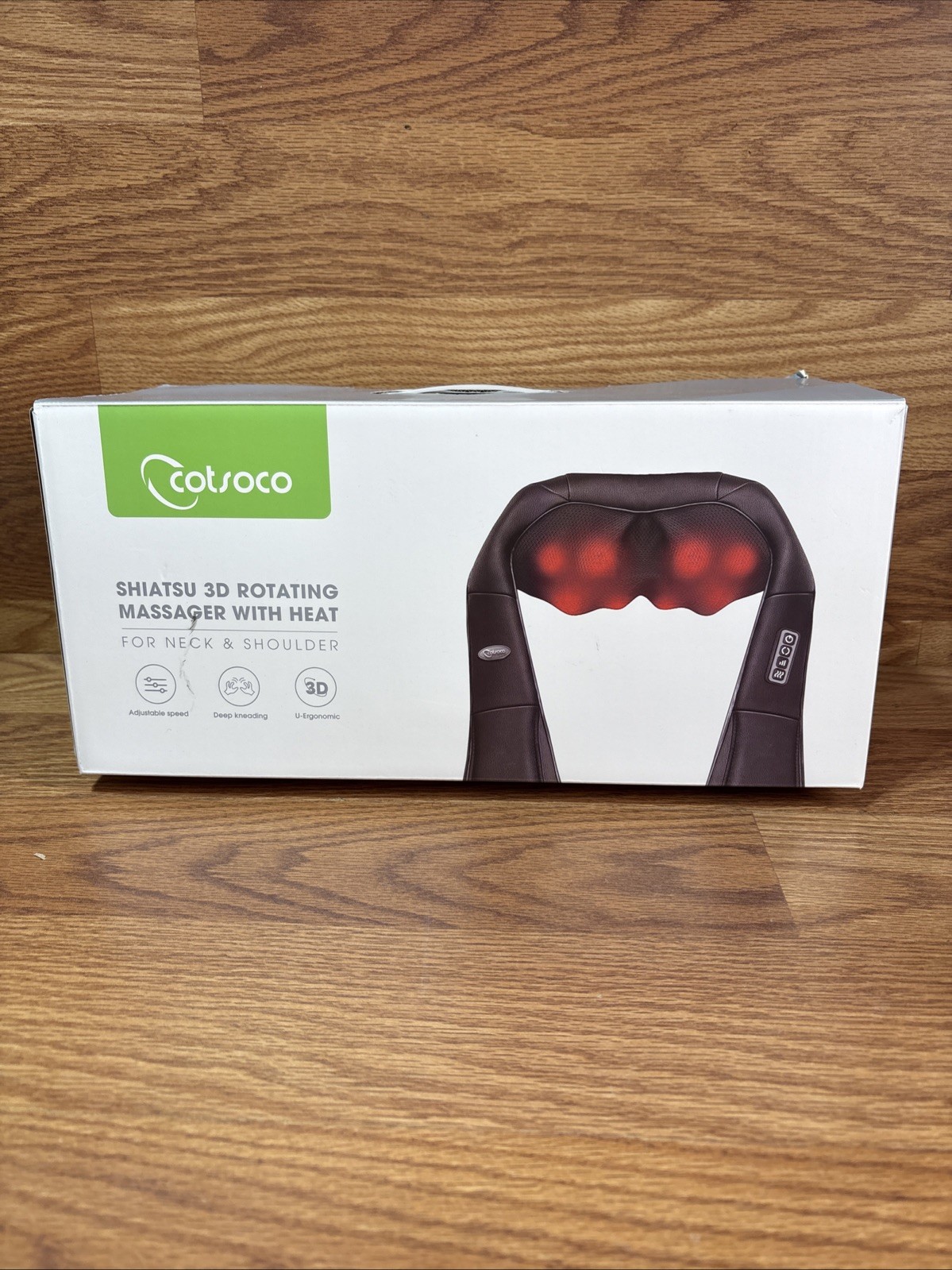 Shiatsu Back Neck and Shoulder Massager with Heat,Deep Tissue 3D Kneading Pillow