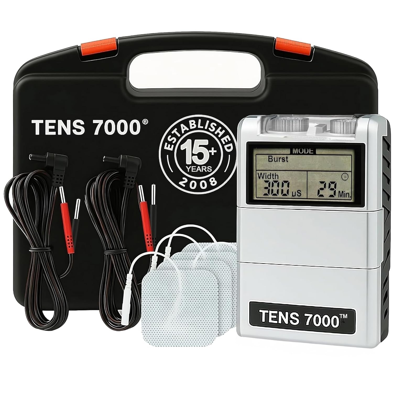TENS 7000 Digital TENS Unit Muscle Stimulator with Accessories