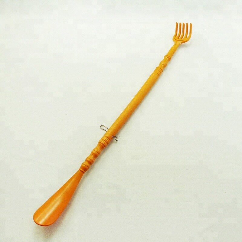 LOT OF 2, 6,10 PACK–PLASTIC SHOE HORN & BACK SCRATCHER OR BAMBOO STICK