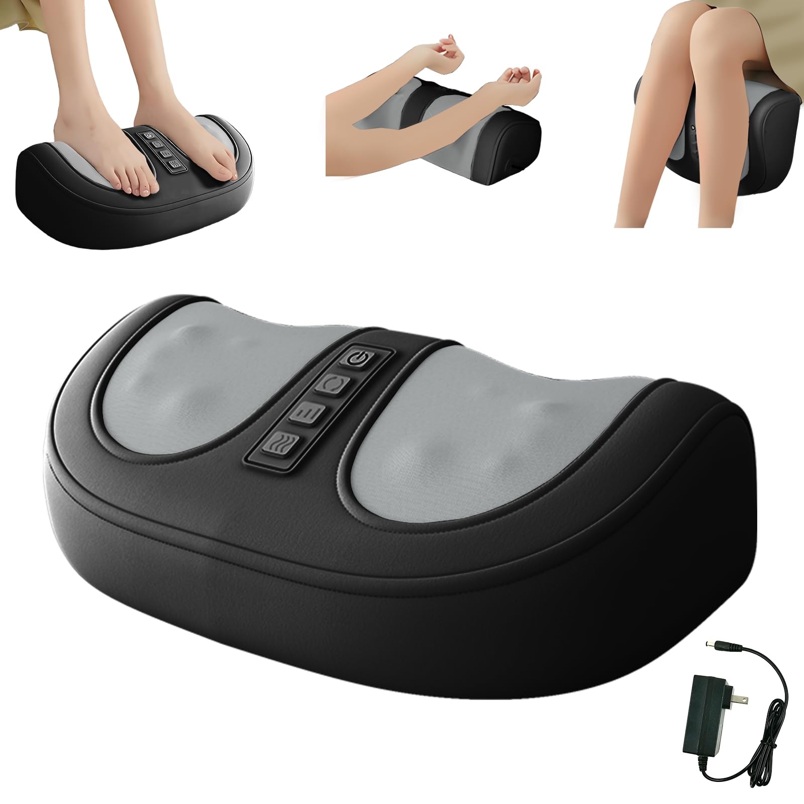 Foot Massager with Heat,with 3 Intensity Levels Shiatsu Kneading,Dual-Frequen…