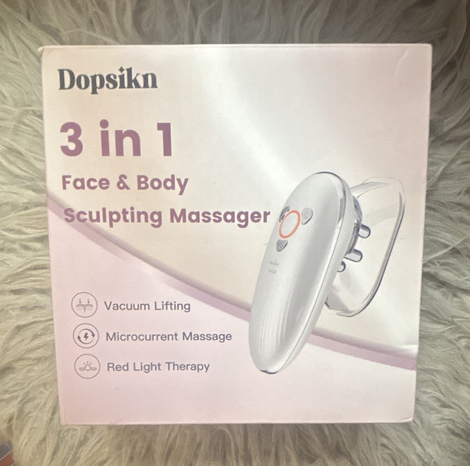 Dopsikn AM-820 3-in-1 Face & Body Massager Vacuum Microcurrent Red Light