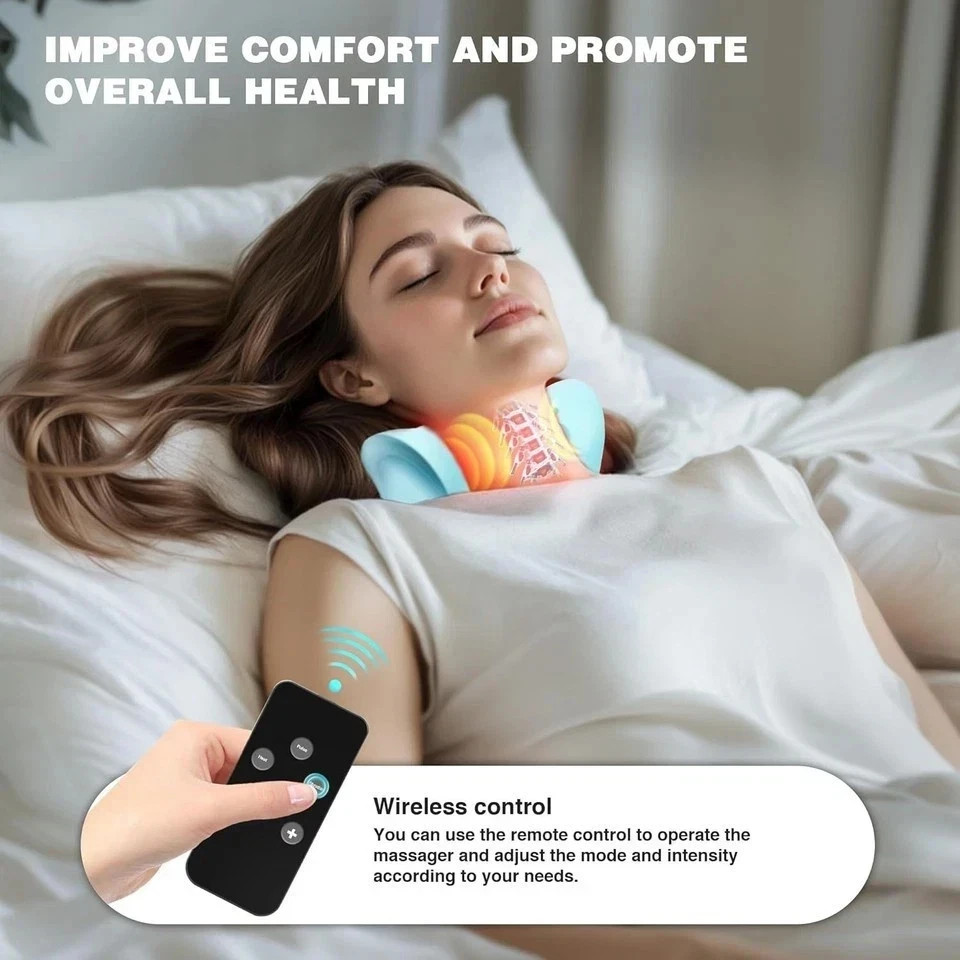 Hugterra Neck Massager 2025, Neck and Shoulder Relaxer with Heat, 3 Modes, Porta