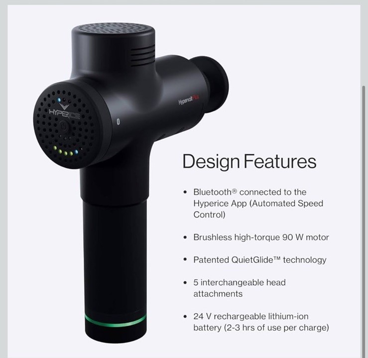 Hyperice Hypervolt Plus Bluetooth Percussion Massage Gun Device Black New Sealed