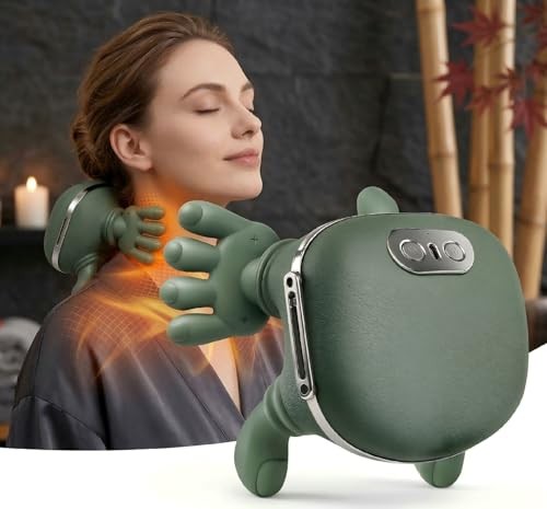 GENESANDRO BIONIC NECK AND SHOULDER MASSAGER HEATED REAL HAND MASSAGERS – GREEN